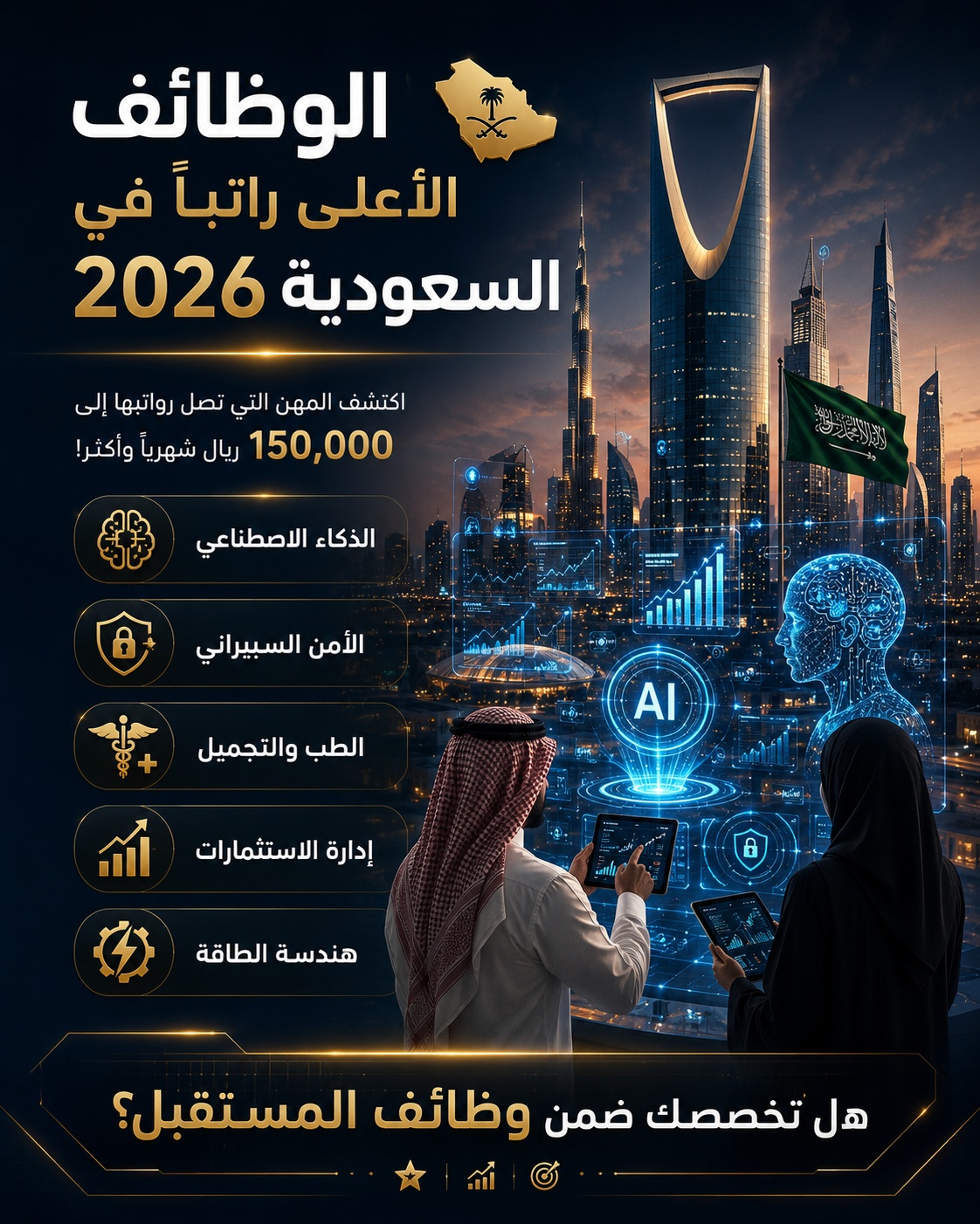 الوظائف الأعلى راتبًا في السعودية لعام 2026